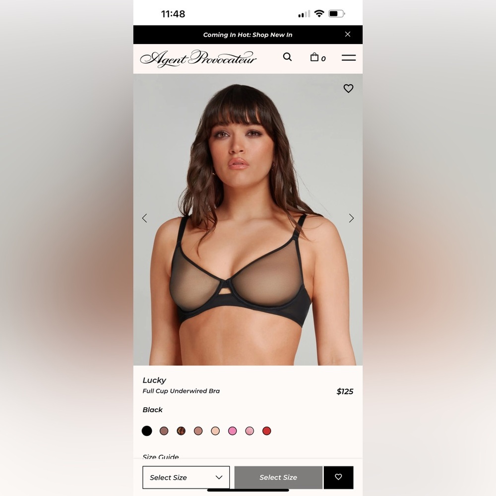 Agent Provocateur Sheer Full Cup NWT